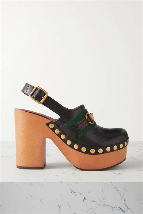 gucci clog|Gucci platform clog.